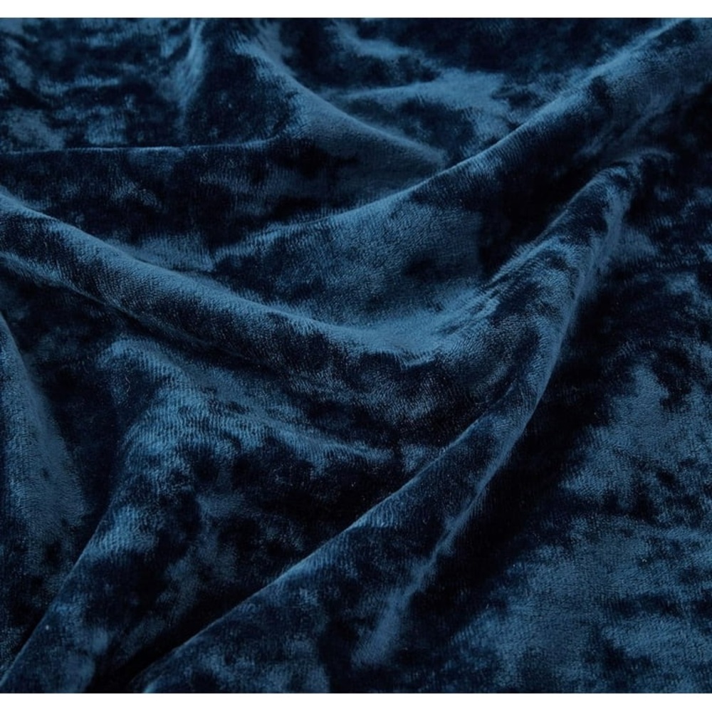 Elegant Blue Velvet Curtain set - Picture 7 of 8